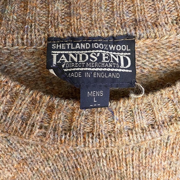 Retro Land’s End Sweater 100% Shetland wool - Picture 4 of 5